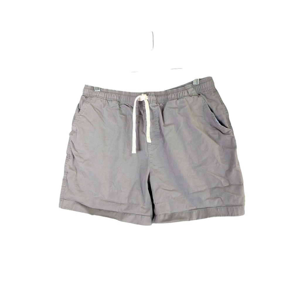 Chubbies Chino Shorts Mens M Gray Elastic Waist Drawstring 5 Inch Inseam